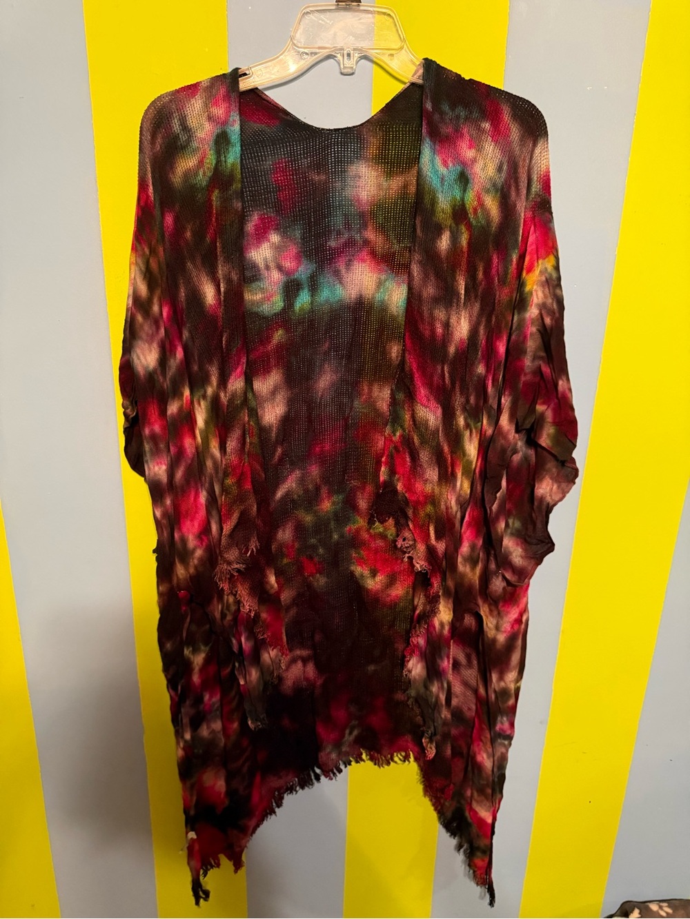 Tie dye kimono cover up